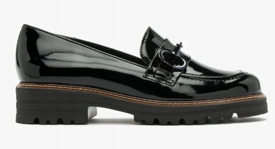 Ryłko E2R17_BM _4NP czarne mokasyny z ozdobą na cholewce r. 35