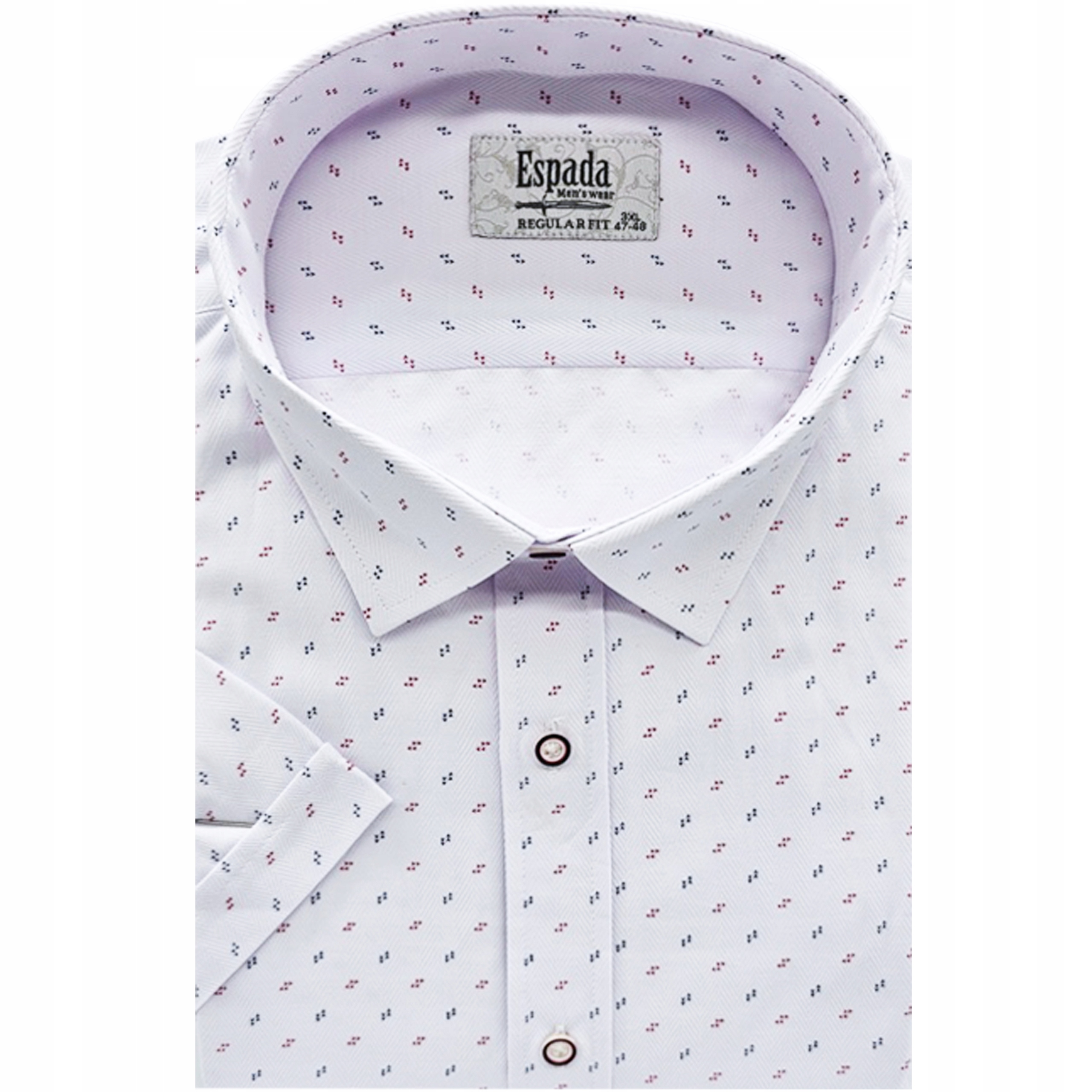 Biała We Duża Modna Koszula 4XL 49/50