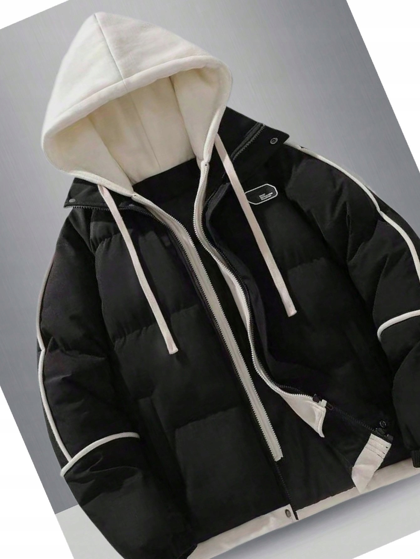 Pánská zimní péřová bunda S Kapucí Casual prošívaná M 38