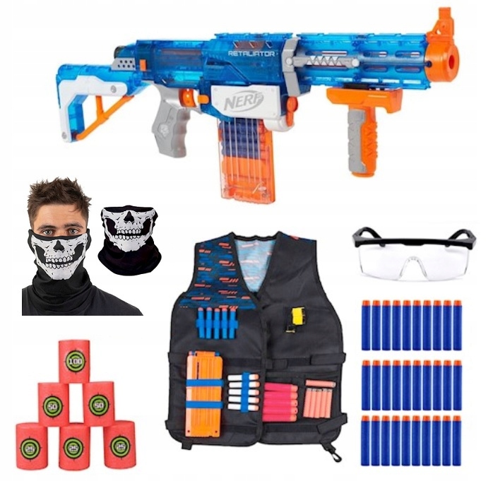 ZESTAW NERF MEGAPACK RETALIATOR +DODATKI