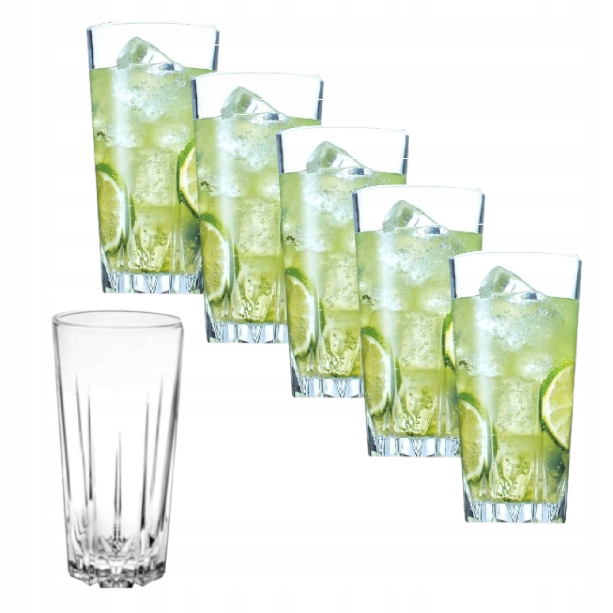 SZKLANKI 330ML DO DRINKÓW WODY NAPOJÓW KOKTAJLI ZESTAW 6SZT. WYSOKIE