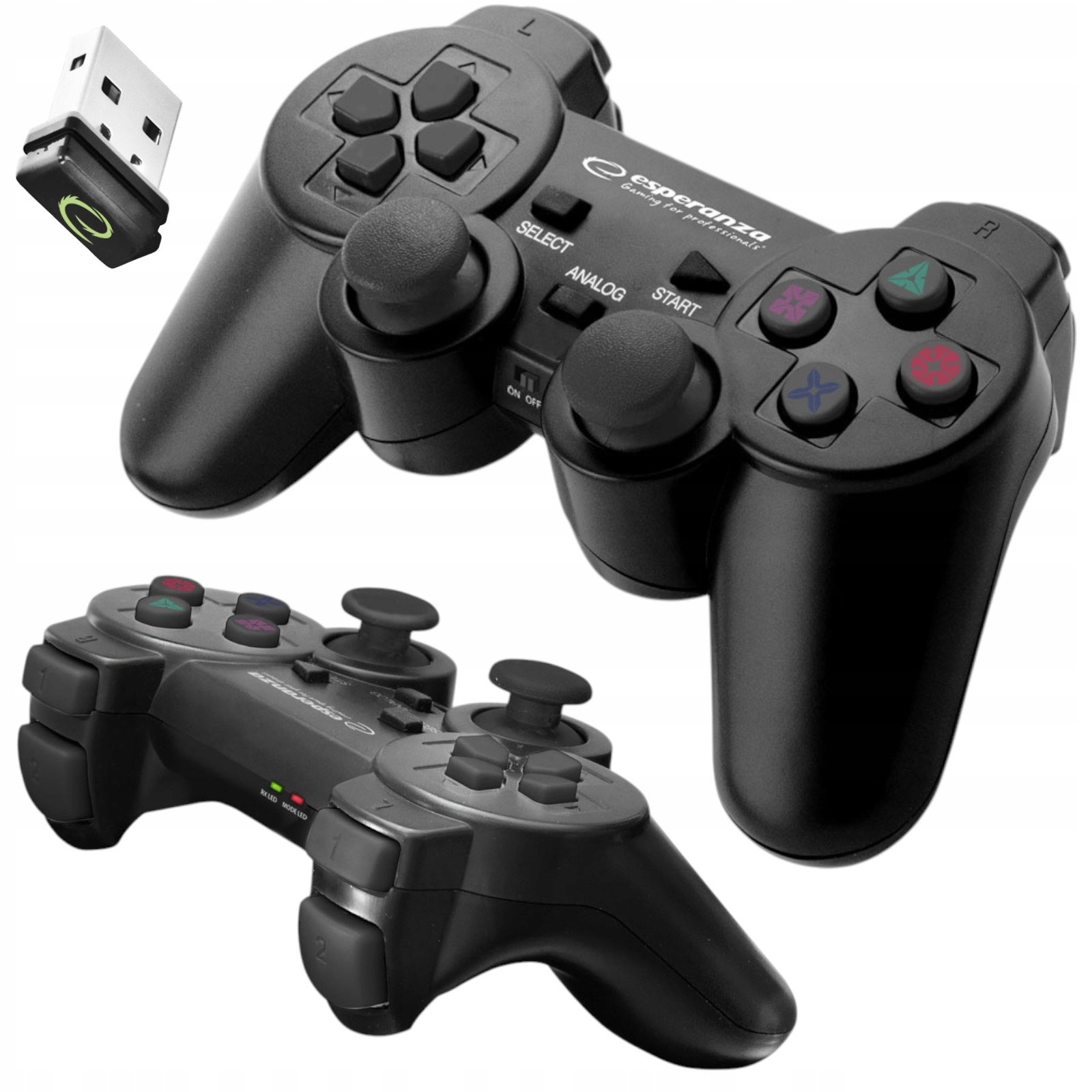 GAMEPAD PAD DO GIER PC/PS3 BEZPRZEWODOWY WIBRACJA USB 2.4 GHz do komputera