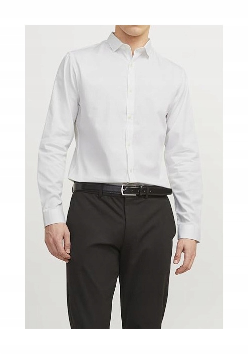 Pánská Košile Jack&jones Slim Fit S Dlouhým Rukávem, Bílá