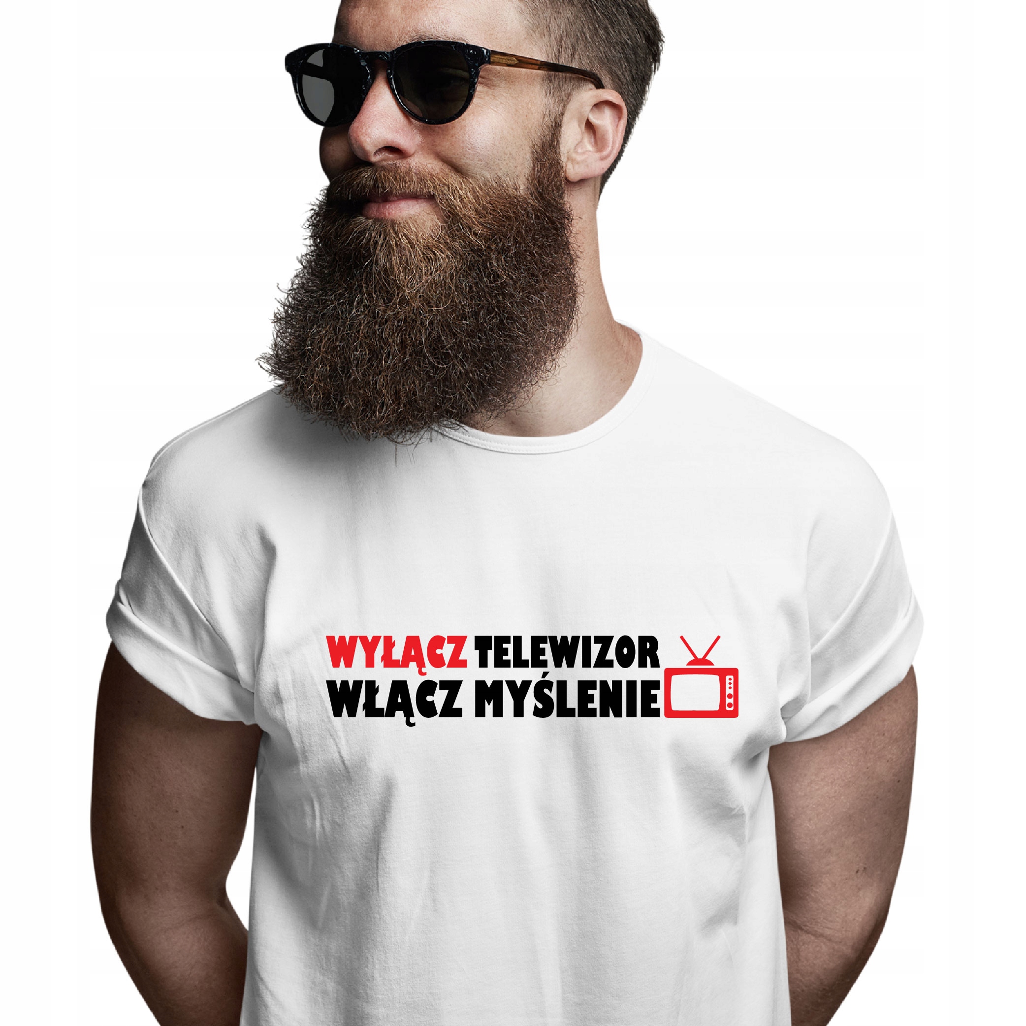

Koszulka Wyłącz Tv Włącz Myślenie Telewizor Pis