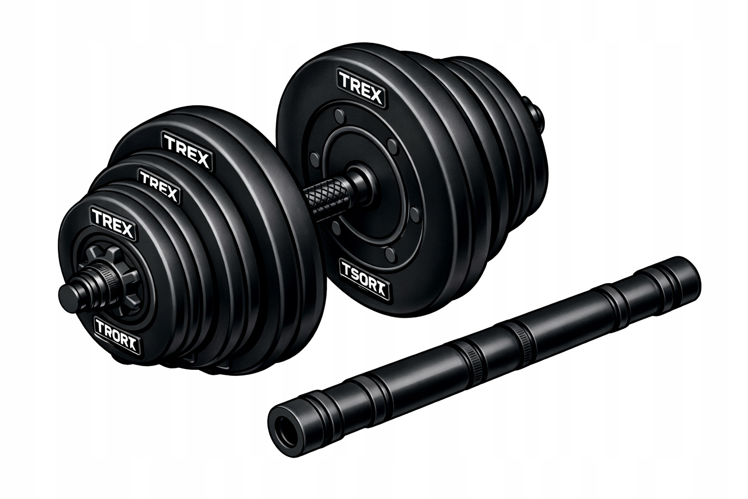 Zestaw Hantli 20 kg Kettlebell Sztanga TX-020S0