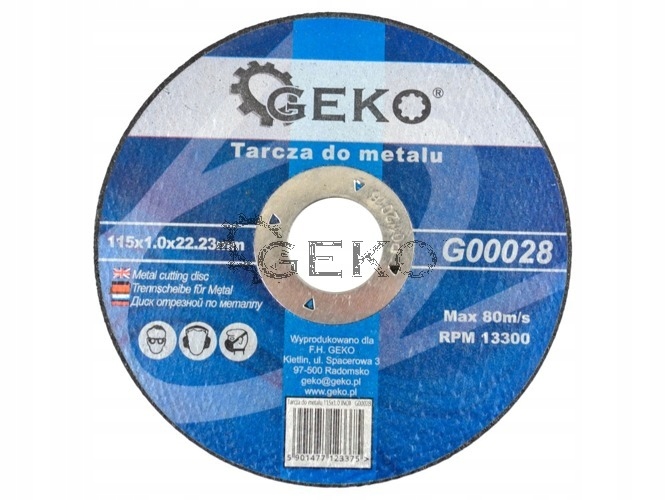 

Tarcza cięcia metalu Geko 115x1,0 stal G00028