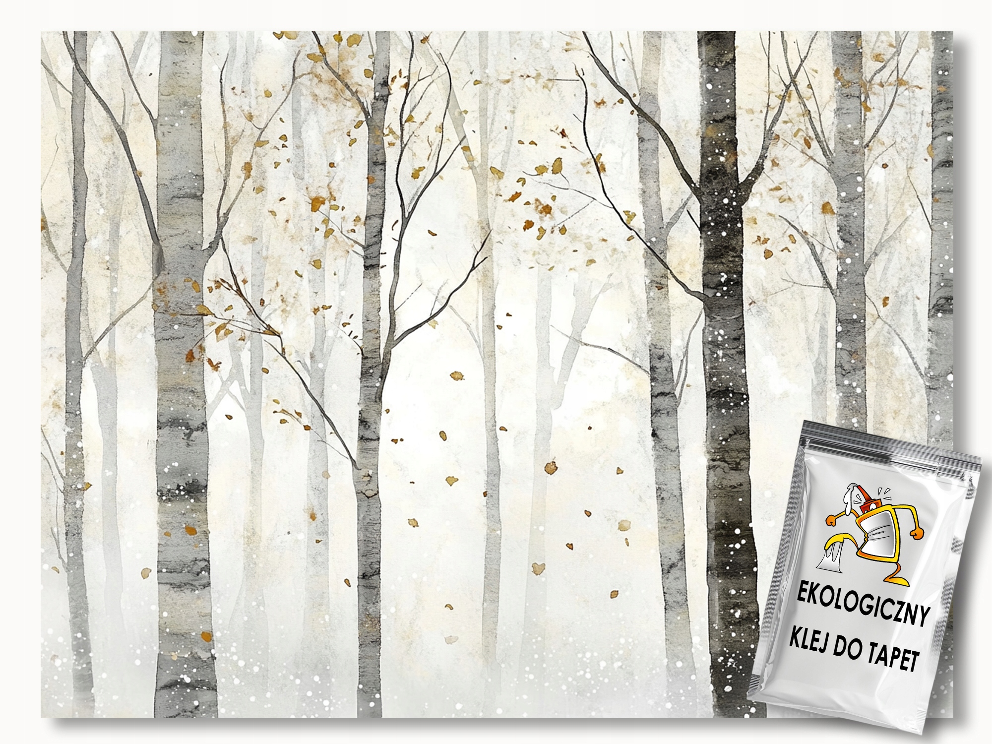 Fototapeta Flizelina Grafika Les Park Stromy Břízy Podzim 400x280 110g