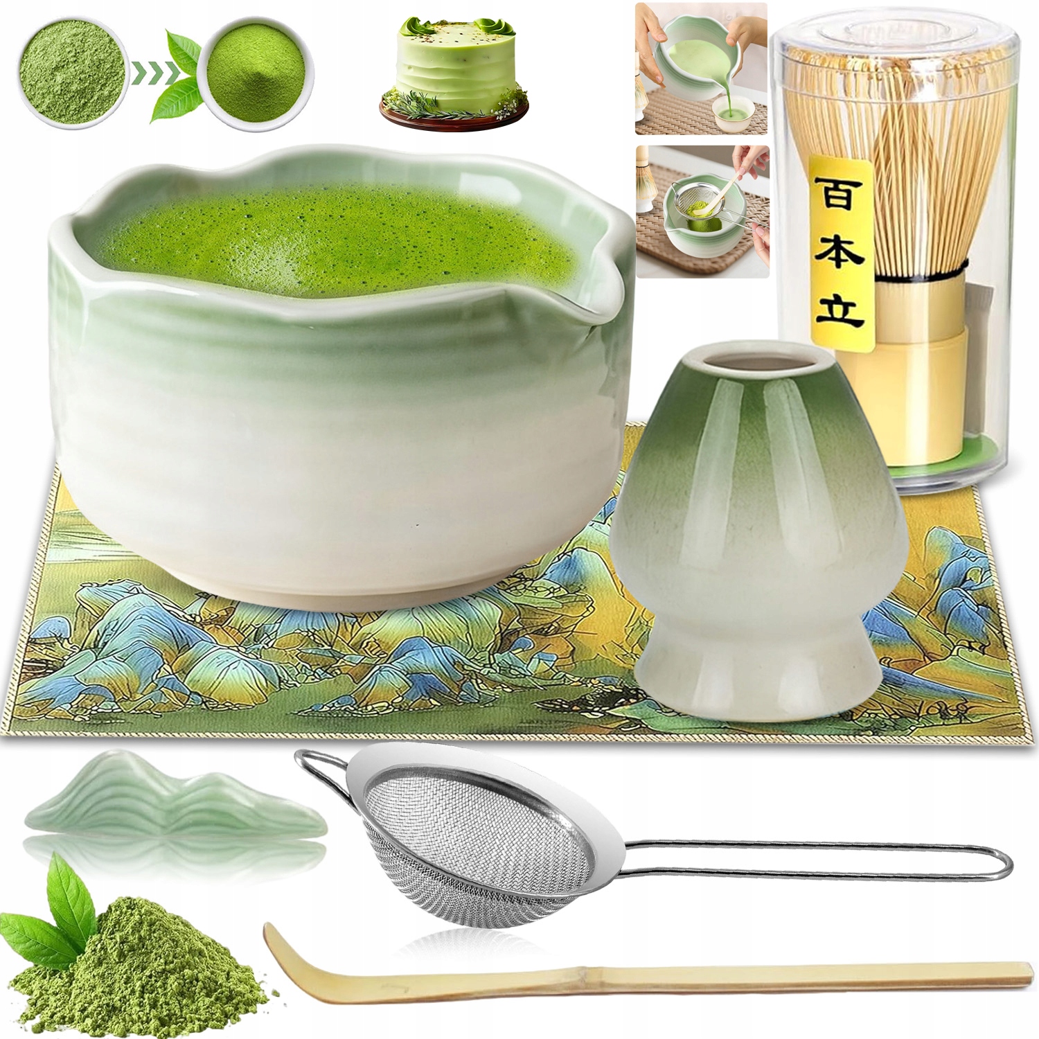 Levně Sada Metliček Na Matchu Sada Na Čaj Macha Sada Matcha Na Čaj 7V1