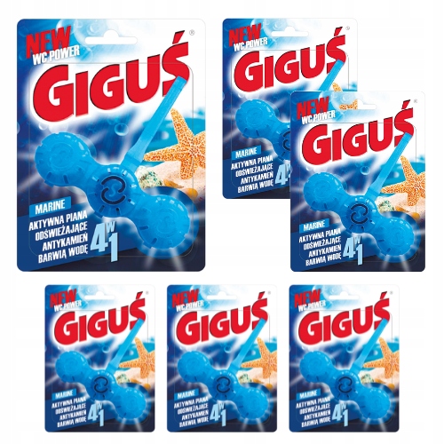

Zawieszka do Wc toalety Giguś Marine kulka 4w1 x 6