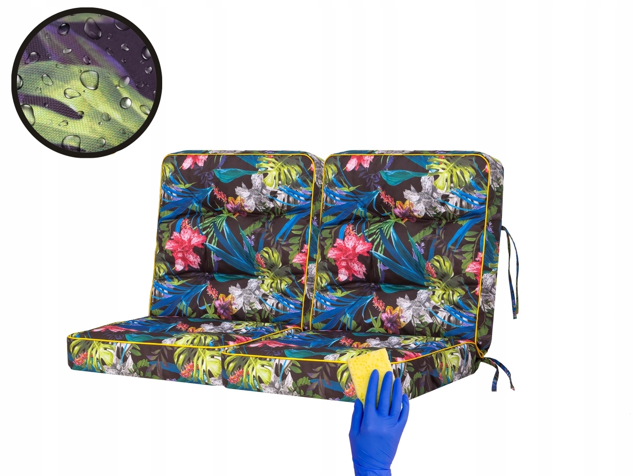 Polštář na zahradní houpačku, Poduška na lavičku, Voděodolná, 120 cm