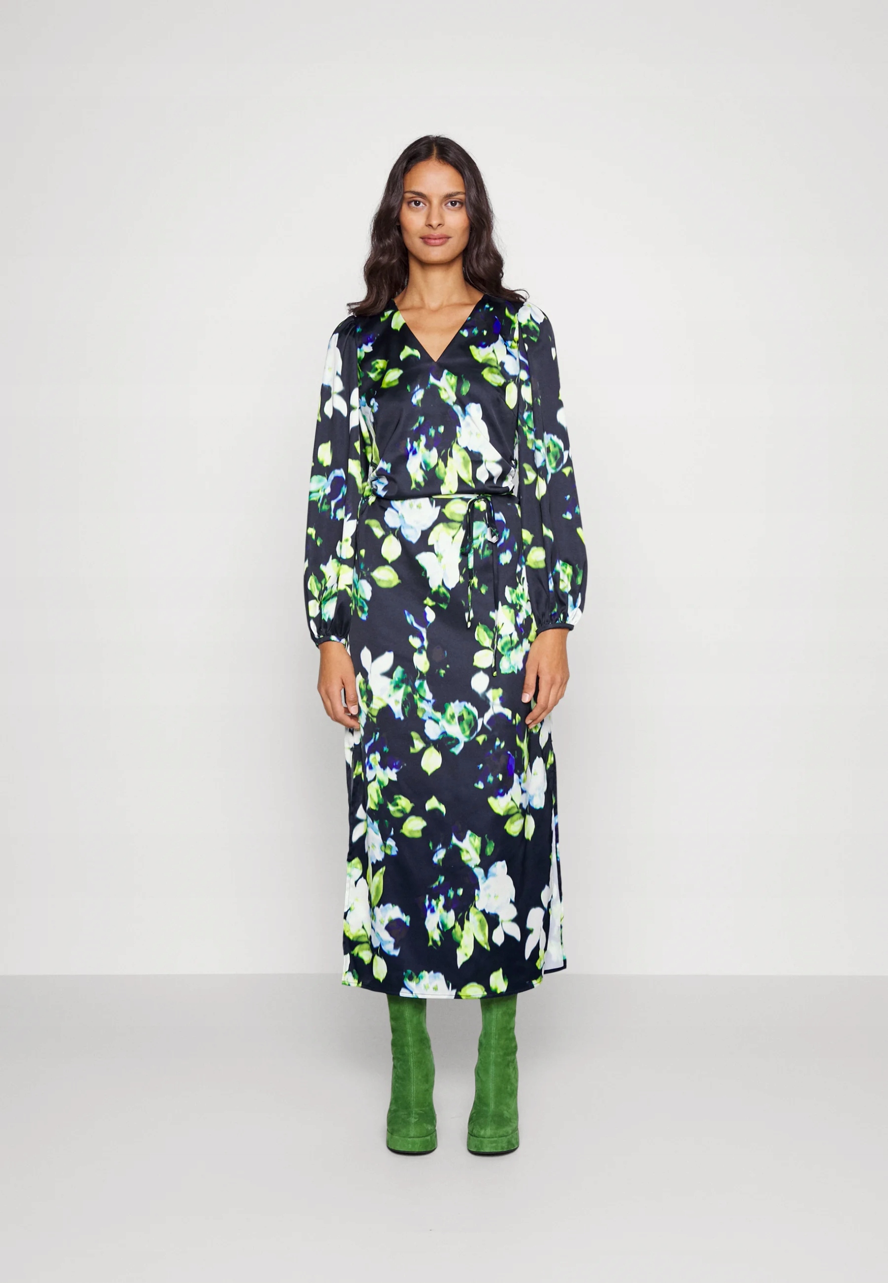 Selected Femme Slfsolaia Ankle Slit Dress Šaty