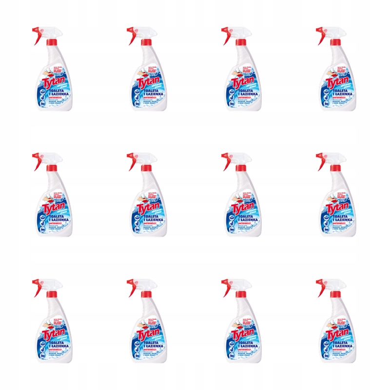 Tekutý Wc čistič Tytan baktericidní sprej působí vzhůru nohama 500 g X12