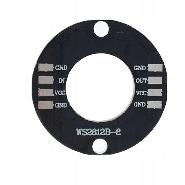 735 Pierścień Ring 8 diod LED WS2812B 5050 RGB Waga produktu z opakowaniem jednostkowym 0.1 kg