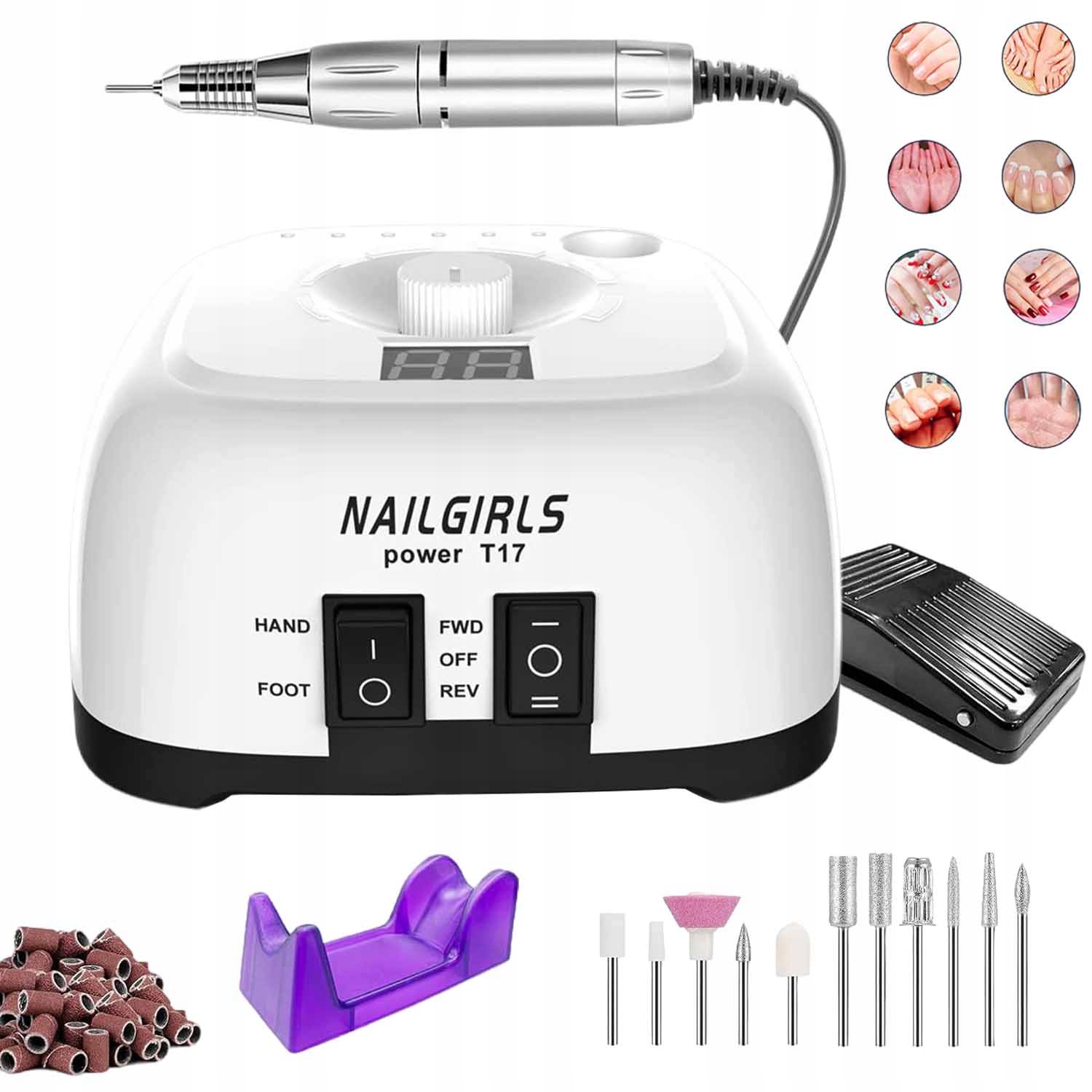 Bruska Na Nehty LCD Frézy na manikúru a pedikúru Profesionální Silná