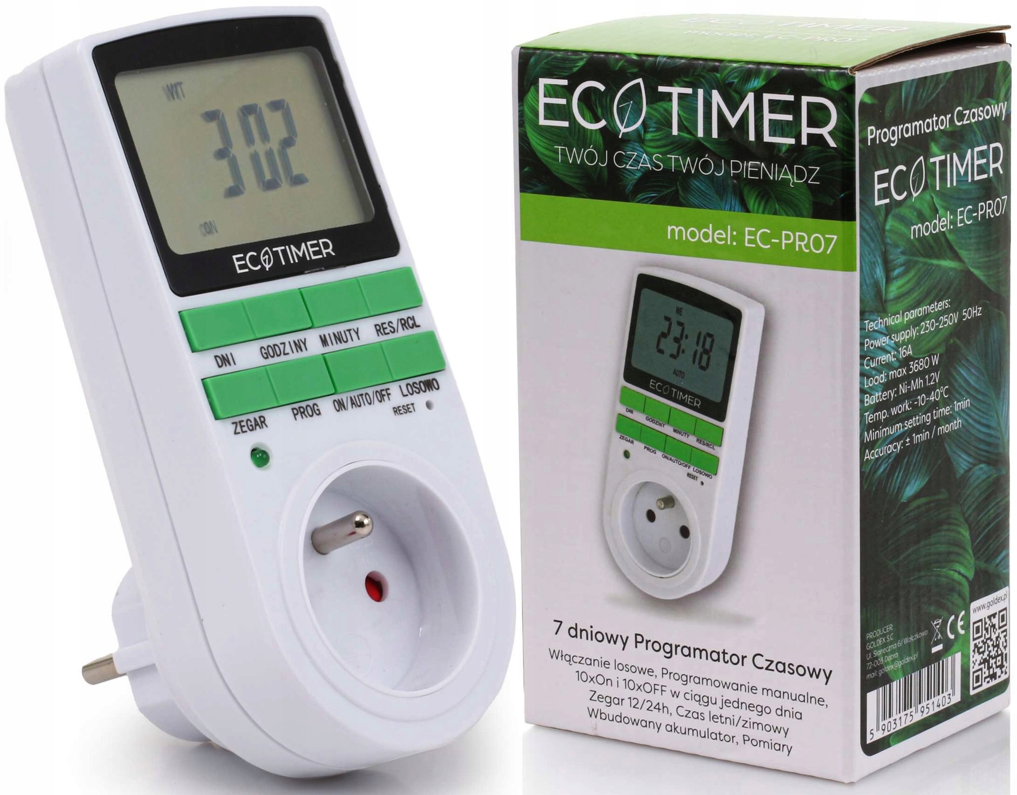 WYŁACZNIK BOJLER PROGRAMATOR CZASOWY ELEKTRONICZNY