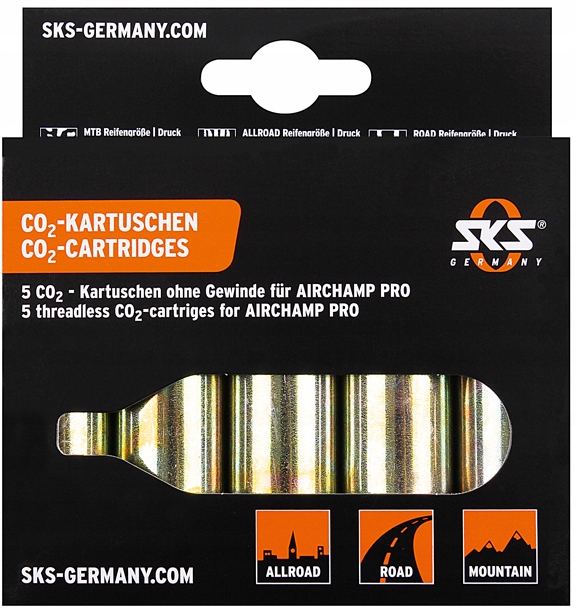 Naboje CO2 do pompki Sks Airchamp Pro 5x16g bez gwintu