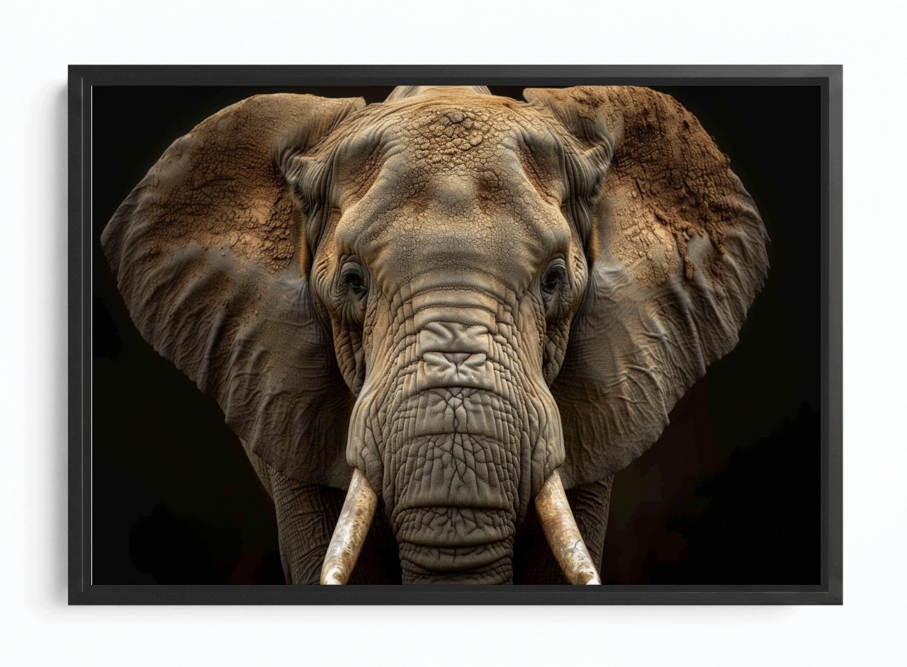 Obraz Rám Americký Box Zvíře Fauna Příroda Fotografie Makro Slon 60x40