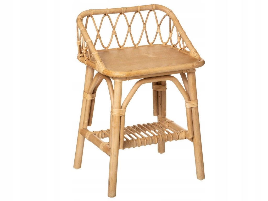 Dekoratívny nočný stolík do detskej izby, 56 cm, ratan