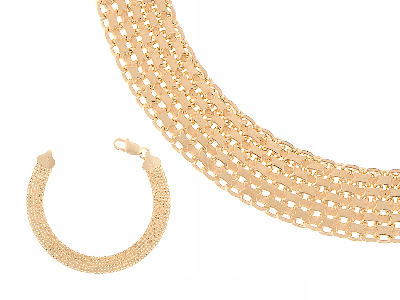 Stříbrný Náramek Bismarck 6 Řad 21 CM Italy 9 MM Dárek