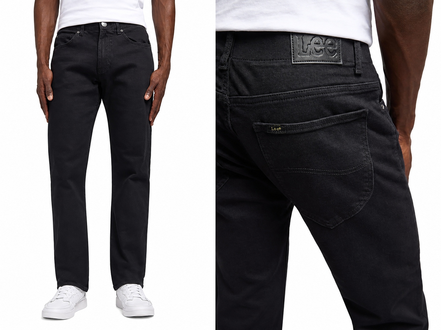 Lee Mvp Slim Extreme Motion czarne spodnie jeans slim Black w34 l32