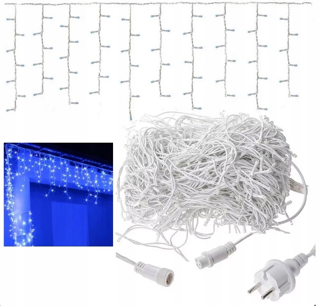 

Sople Led Zewnętrzne 300 Lampki Flash Niebieski