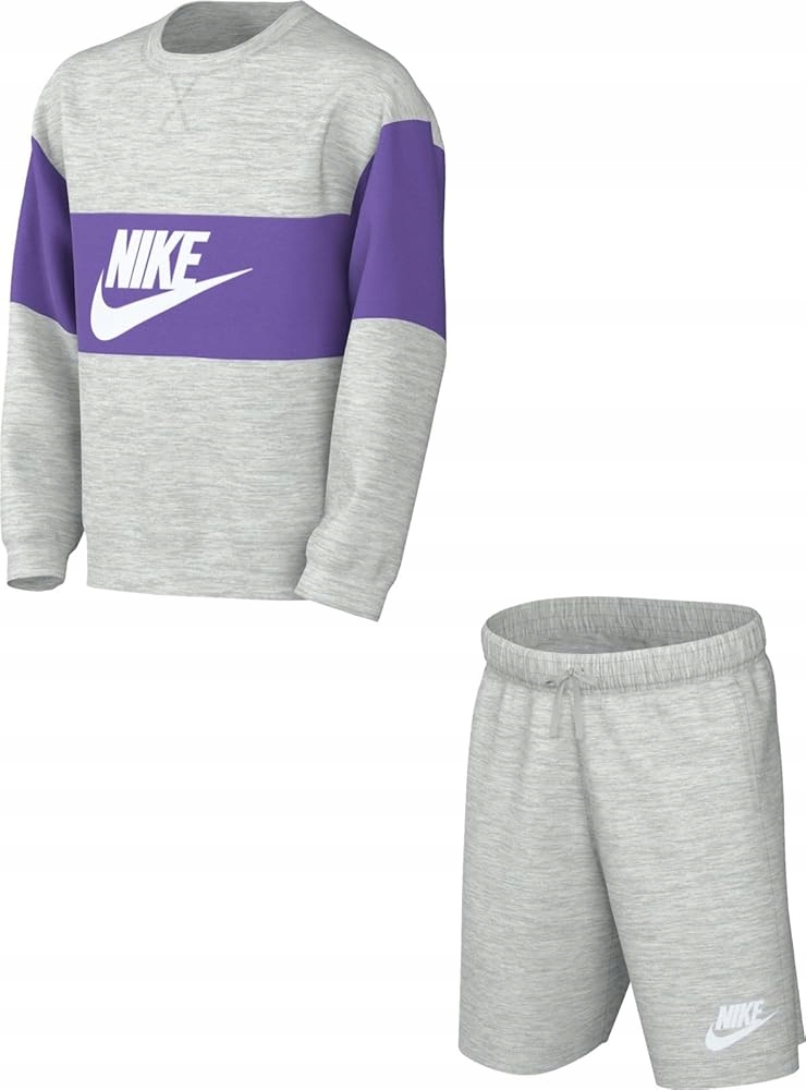 Komplet Dziecięcy Nike Spodenki Bluza Bawełna Sportowy Szkoła 122-128 cm