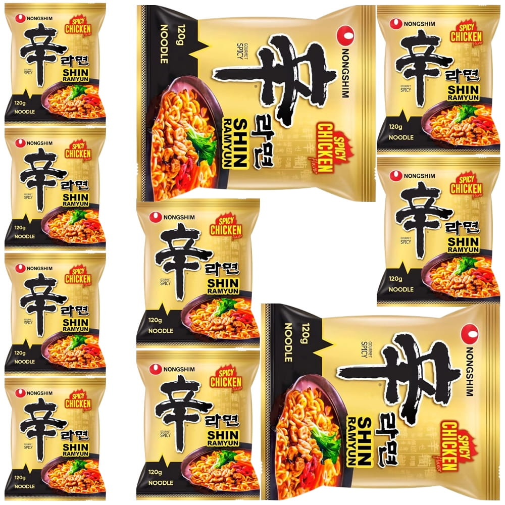 10x Korejská instantní polévka Shin Ramyun Spicy Chicken 120 g Nong Shim