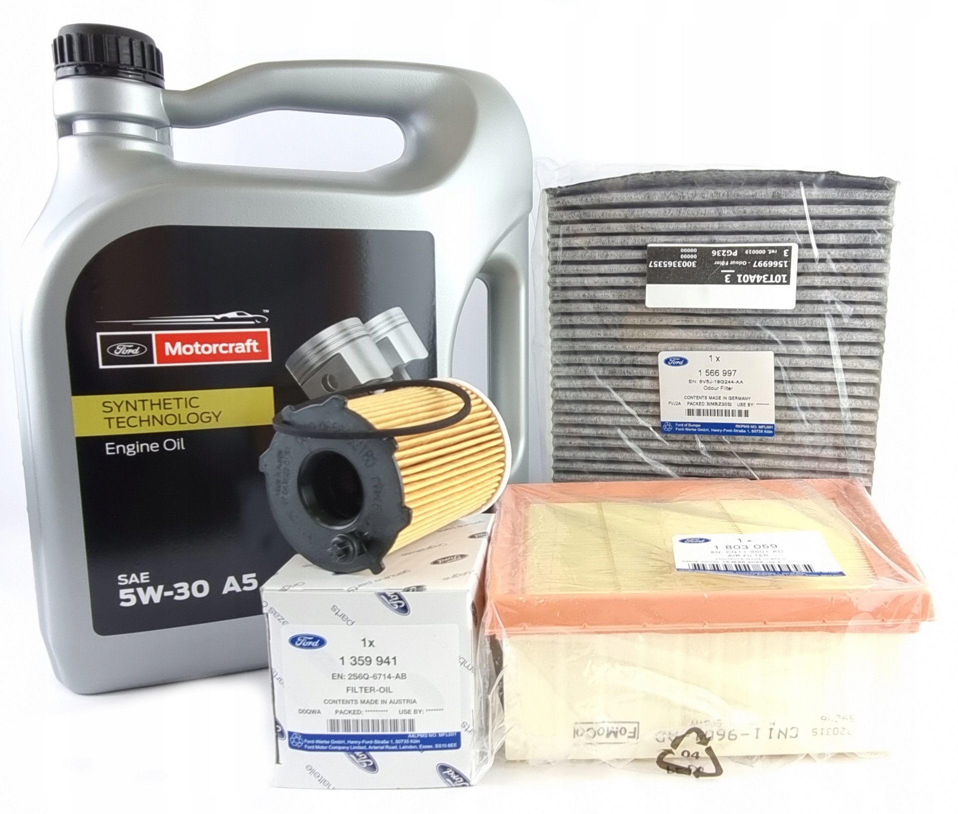 Sada 3 Filtrů Olej 5L Fiesta Mk7 1.5 1.6 TDCi