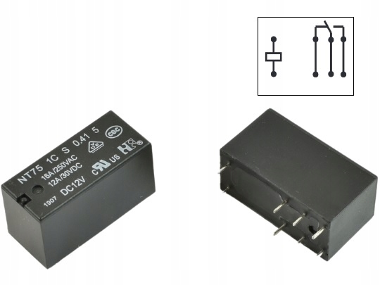 Przekaźnik NT75-1CS16-12 12V 16A