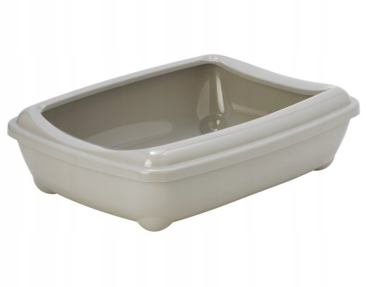 Velká Toaleta Pro Kočky Moderna Jumbo Oval S Rámečkem, Odkrytá, Béžová 57 CM