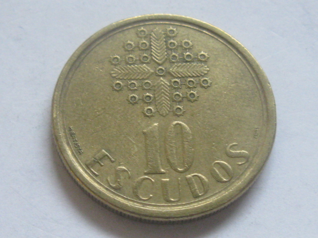 nr429 Portugalia Moneta 10 Escudos 1989