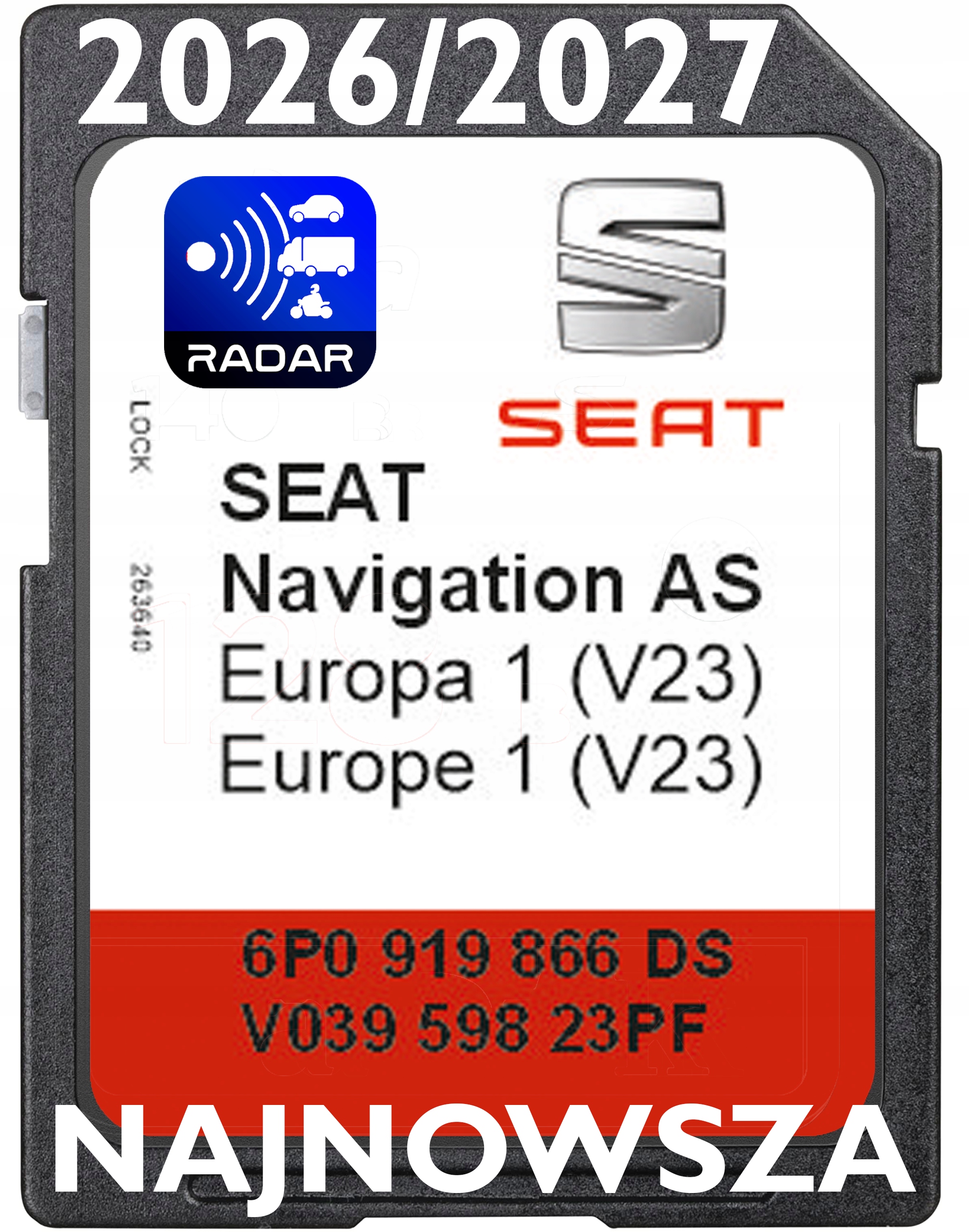Mapa Sd Gps Karta Seat 2026/2027 V23 6PO MIB2 Ateca Arona Ibiza Leon Toledo
