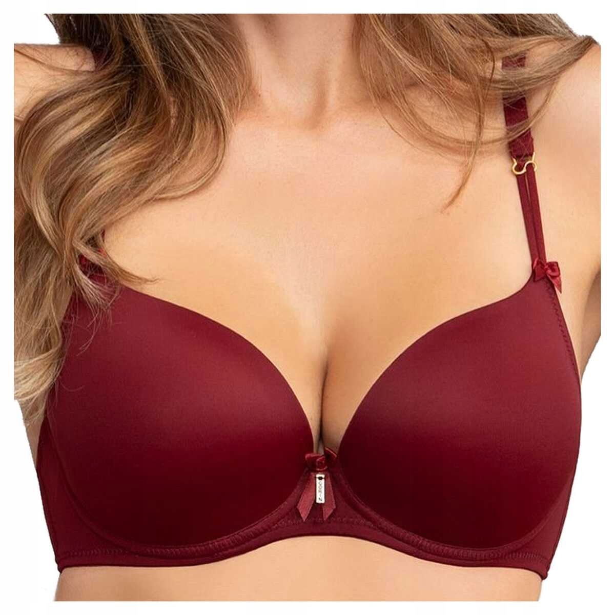 Corin Podprsenka hladká z pěny Virginia push up 16871 burgundská 70C