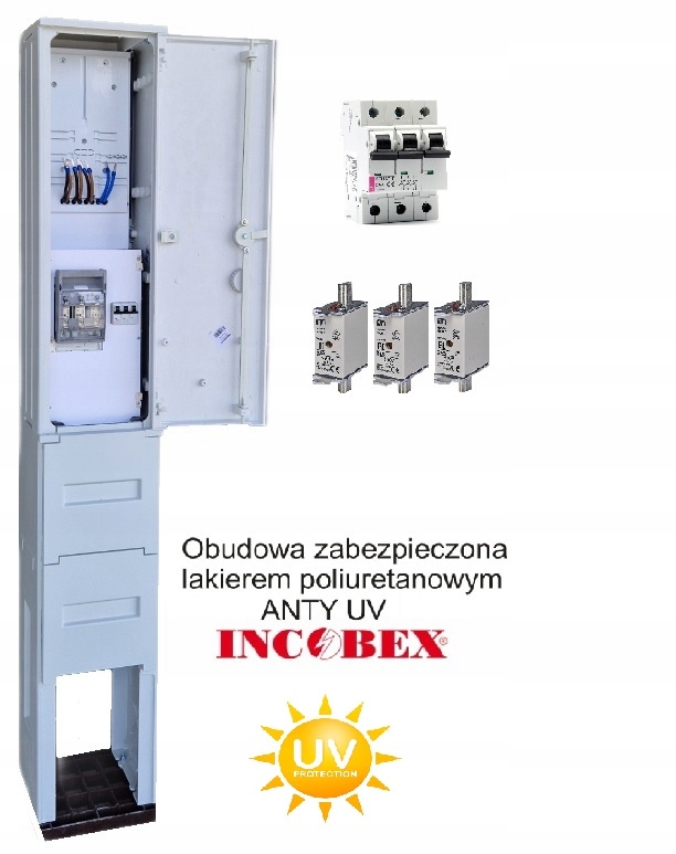 Rozdzielnica Licznikowa Tauron Na Fundamencie ZK1e-1P Lakier Uv Incobex