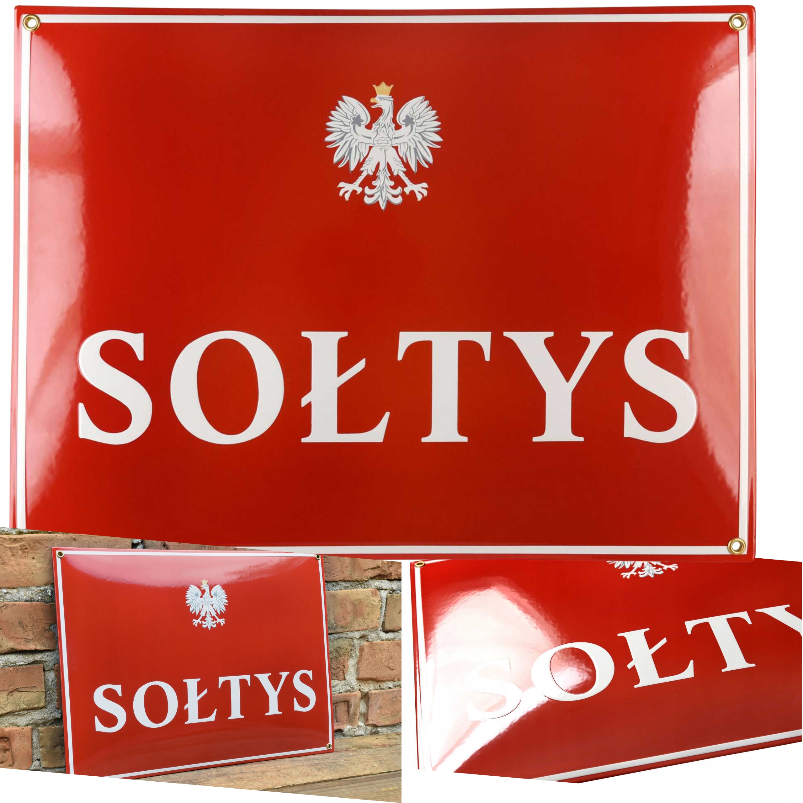 Tabule Sołtys Smaltovaná Tabule Štítek 30x40 CM Kovová Informační