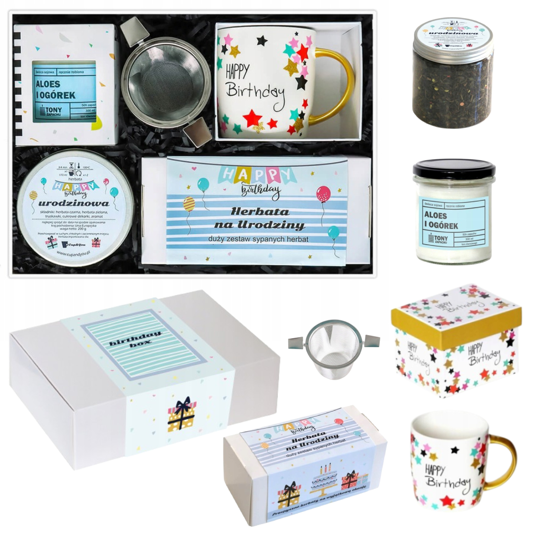 Levně Nejlepší narozeninová sada chuťových čajů s hrnkem a spařovací jednotkou