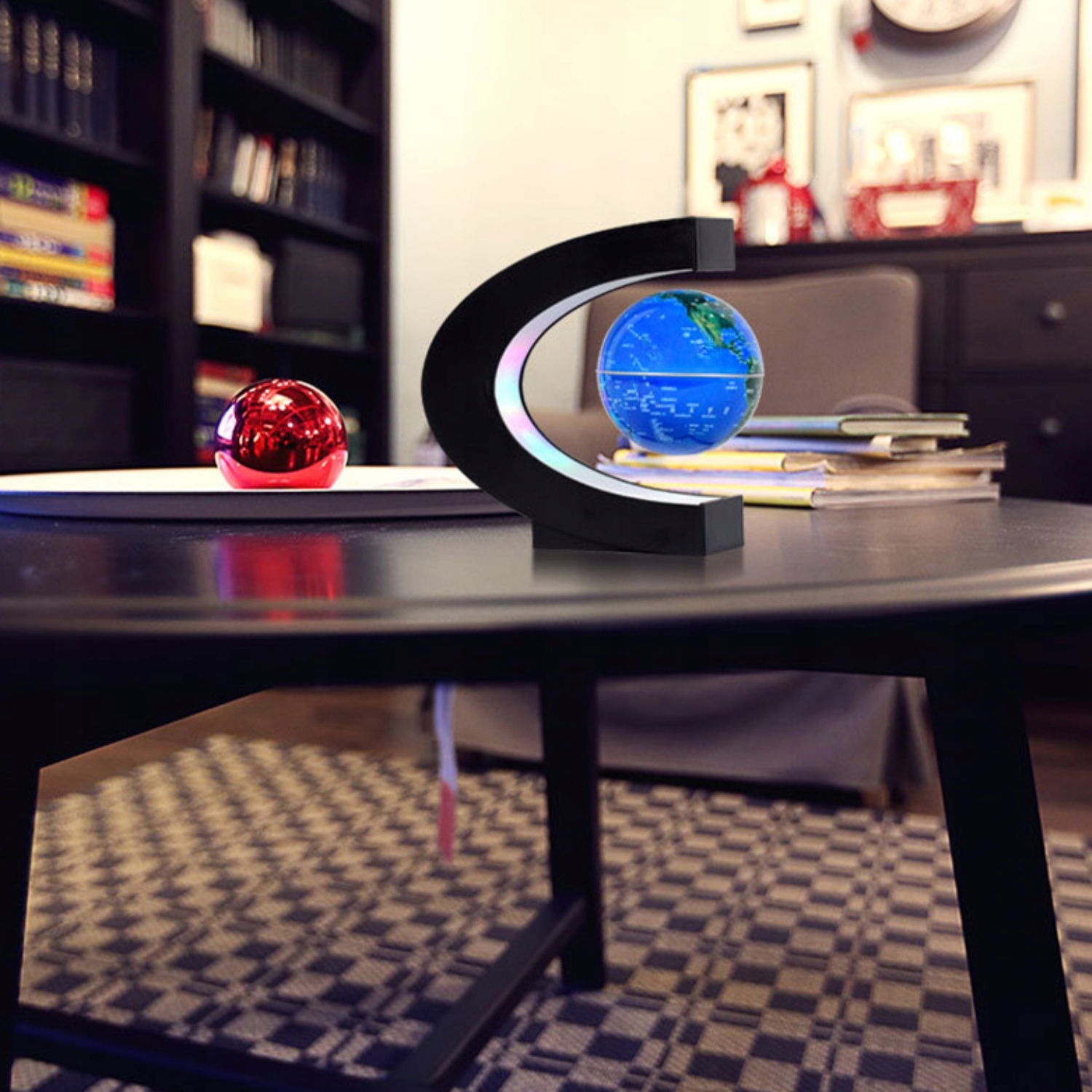 LEWITUJĄCY GLOBUS INTERAKTYWNY PODŚWIETLANY LED LAMPKA NA PREZENT Rodzaj fizyczno-polityczny