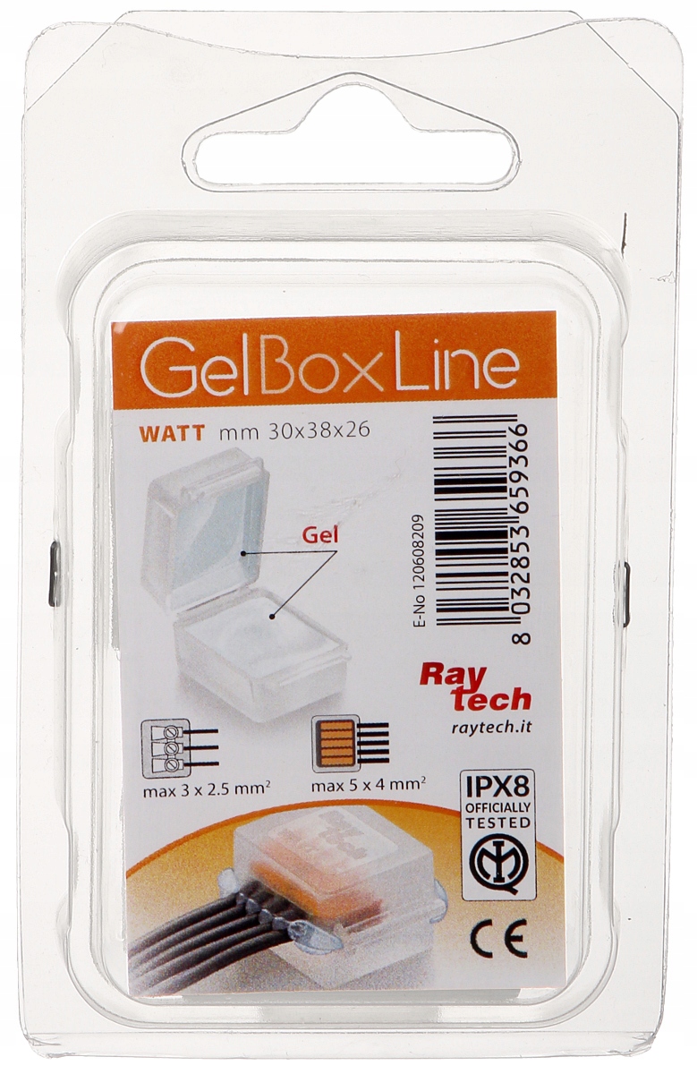 PUSZKA POŁĄCZENIOWA ŻELOWA IP68 GELBOX RAYTECH 30 x 38 x 26 mm 2 SZTUKI Kod producenta PUSZKA POŁĄCZENIOWA ŻELOWA IP68