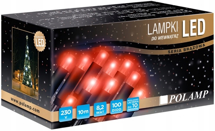 

Lampki Choinkowe Led Czerwone Wewnętrzne 10 m