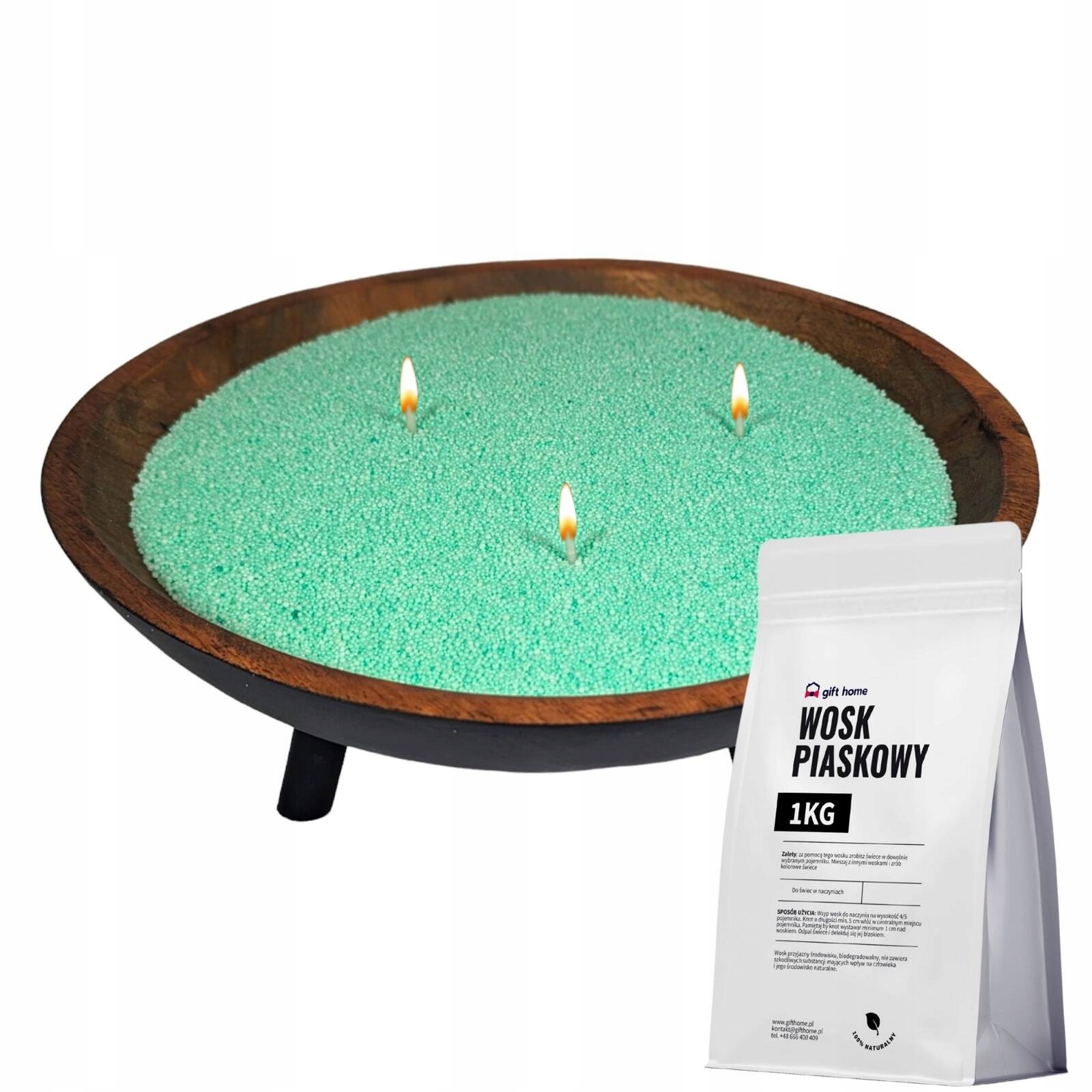 Barevný vosk na sypané svíčky 1 Kg Mátový