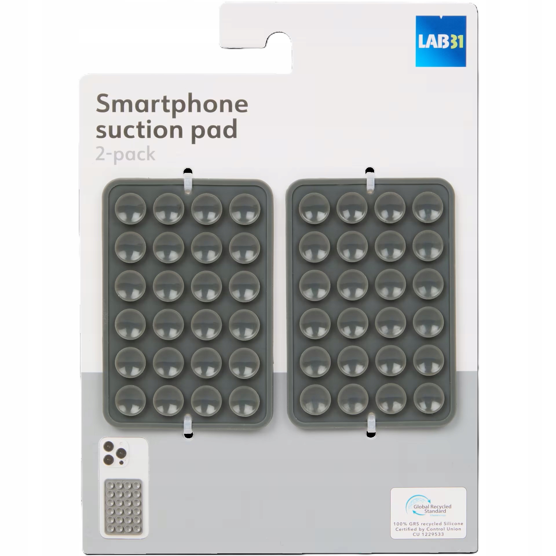 Uchwyt na telefon z przyssawką 2 sztuki popiel