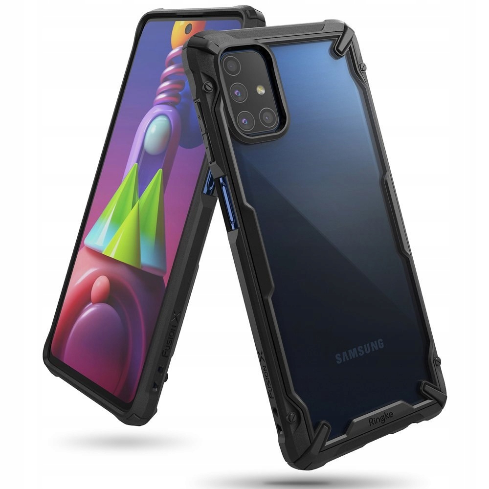 Wytrzymałe wzmacniane etui do telefonu Galaxy M51 Fusion X czarny
