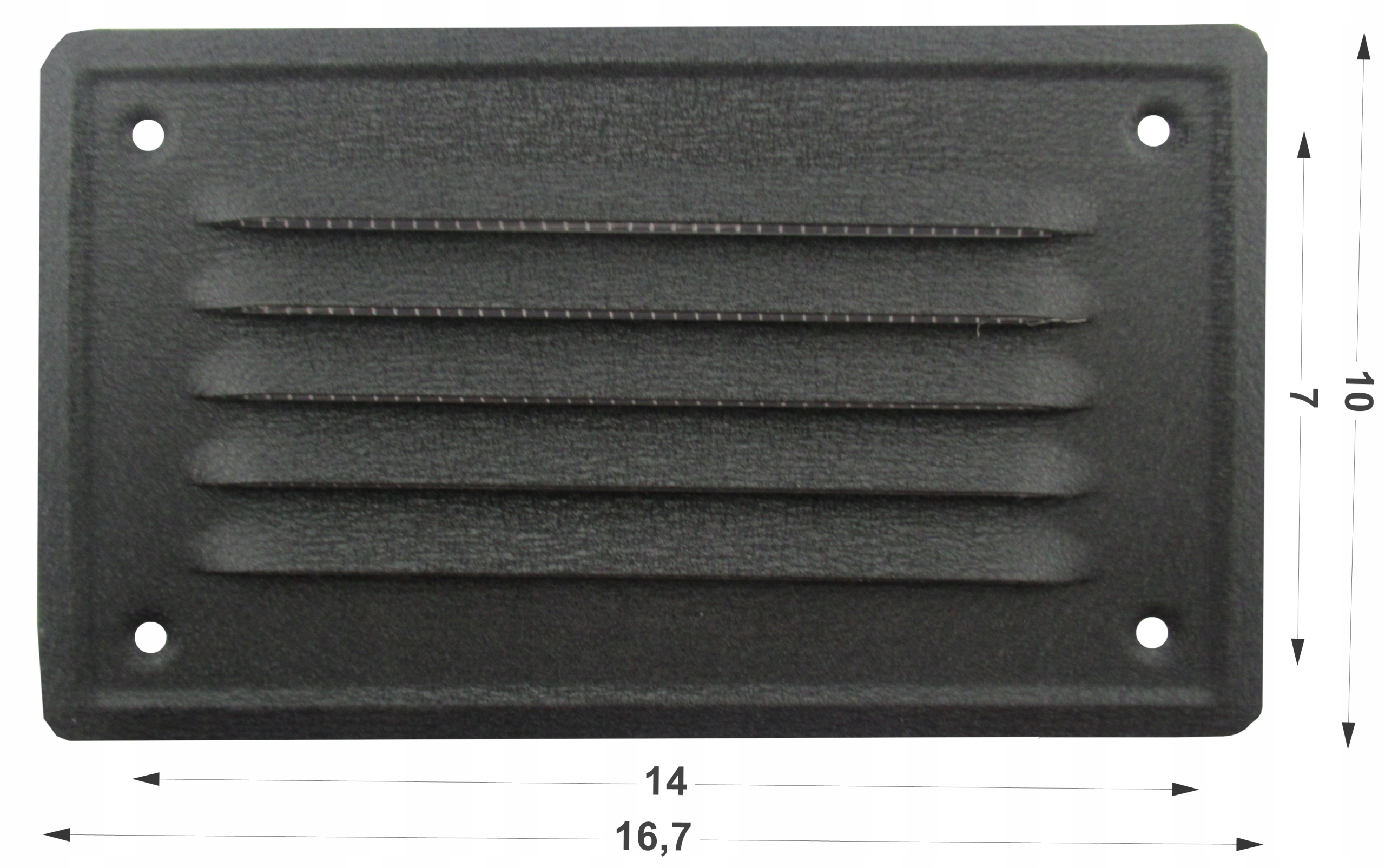 KRATKA WENTYLACYJNA 7X14SIATKA CIEMNY GRAFIT METALOWA Kod producenta kramet714siatgraf