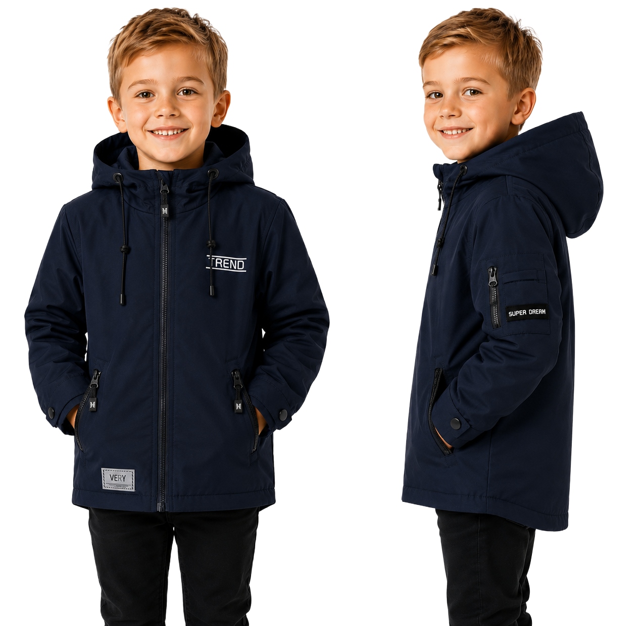 Kurtka chłopięca przejściowa softshell, wodoodporna/wiatroszczelna 110/116