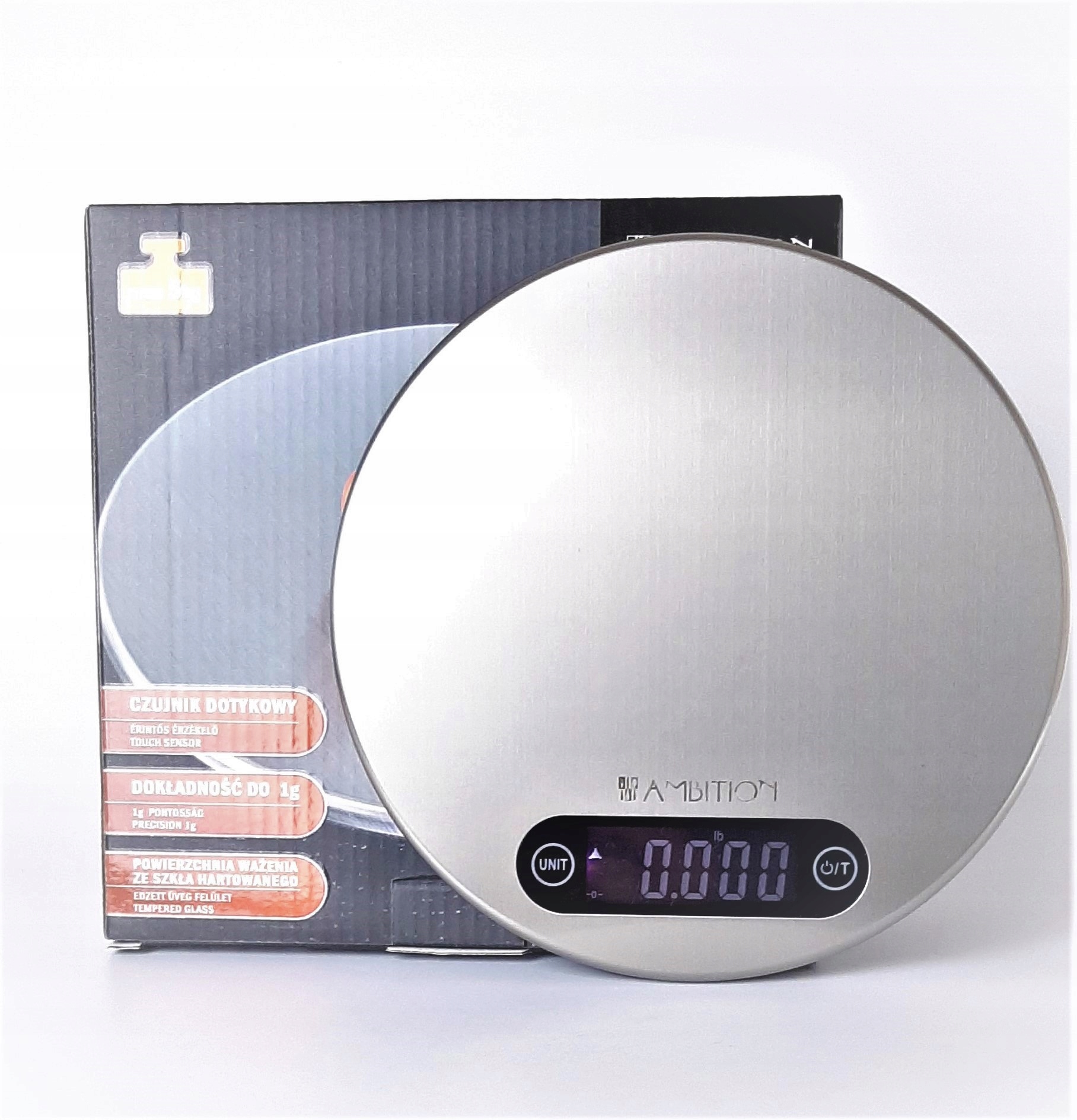 WAGA kuchenna AMBITION 5kg ELEKTRONICZNA Steel srebrna Inox Marka Ambition