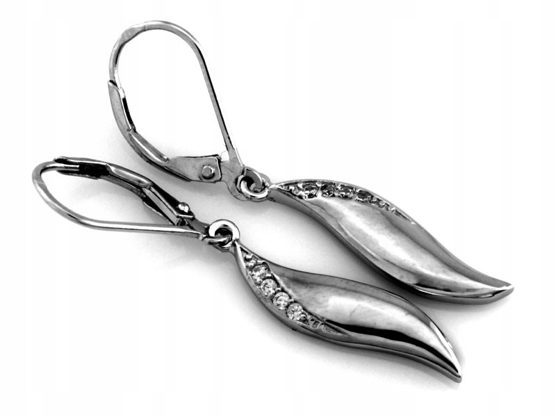 Dámské náušnice ze stříbra 925 s lesklými zirkon , módní, ideální jako dárek