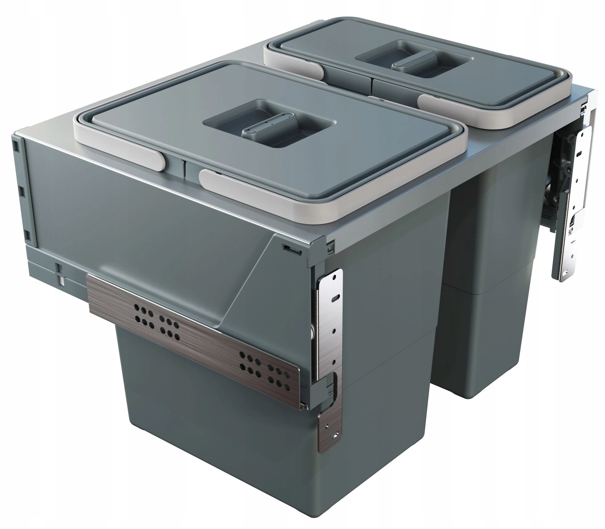 Vstavaný odpadkový kôš Elletipi Block U-sink 2.0, 18+12 L, 50 cm, Pbr A3550