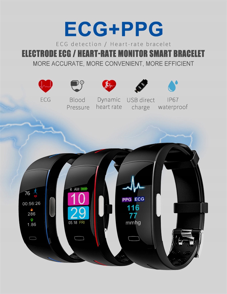 Smart Watch Heart Rate Blood Monitor Pressure Kod producenta DBDZ-2023