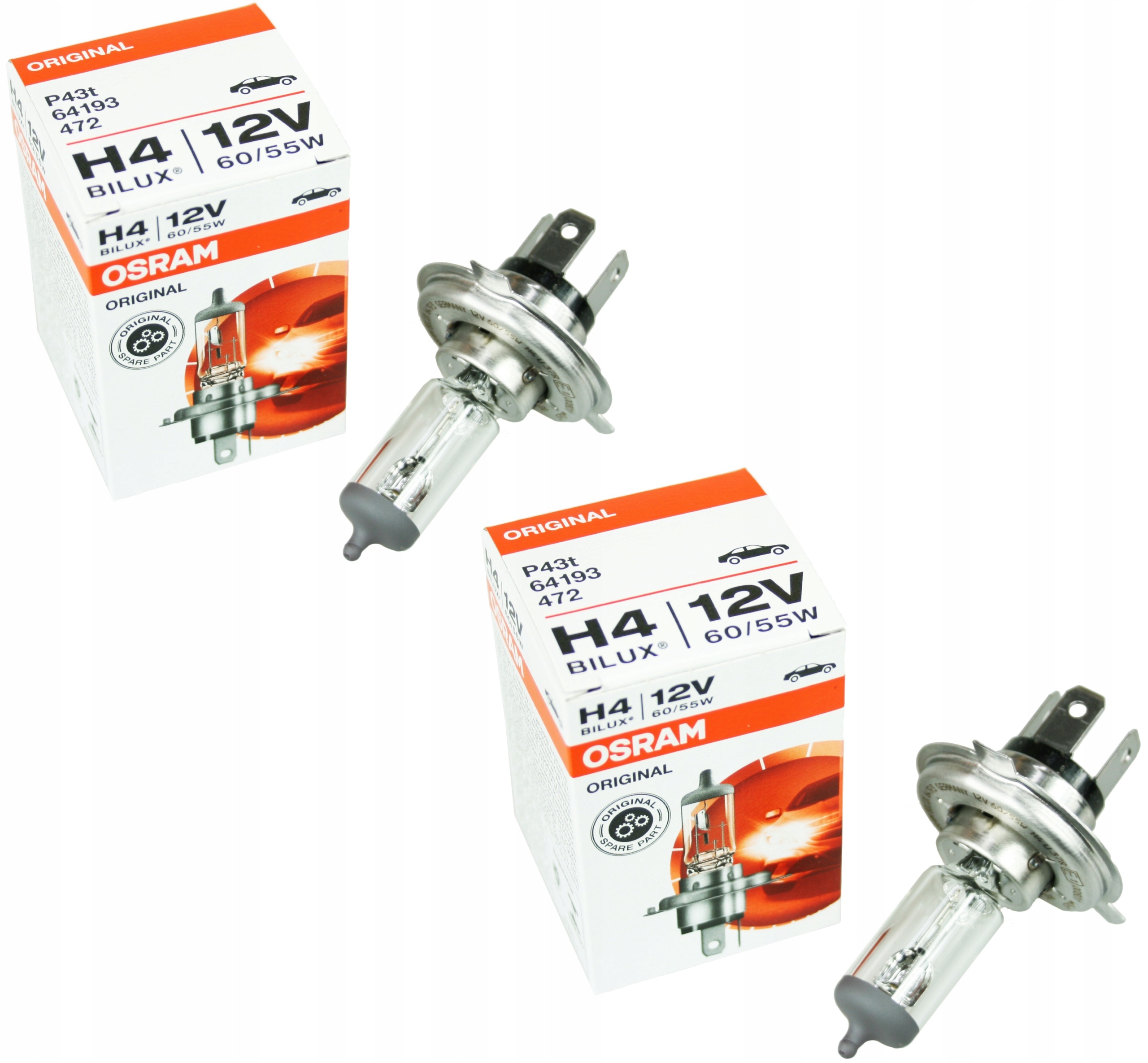 2x Żarówka H4 55/60W 12V Osram Original