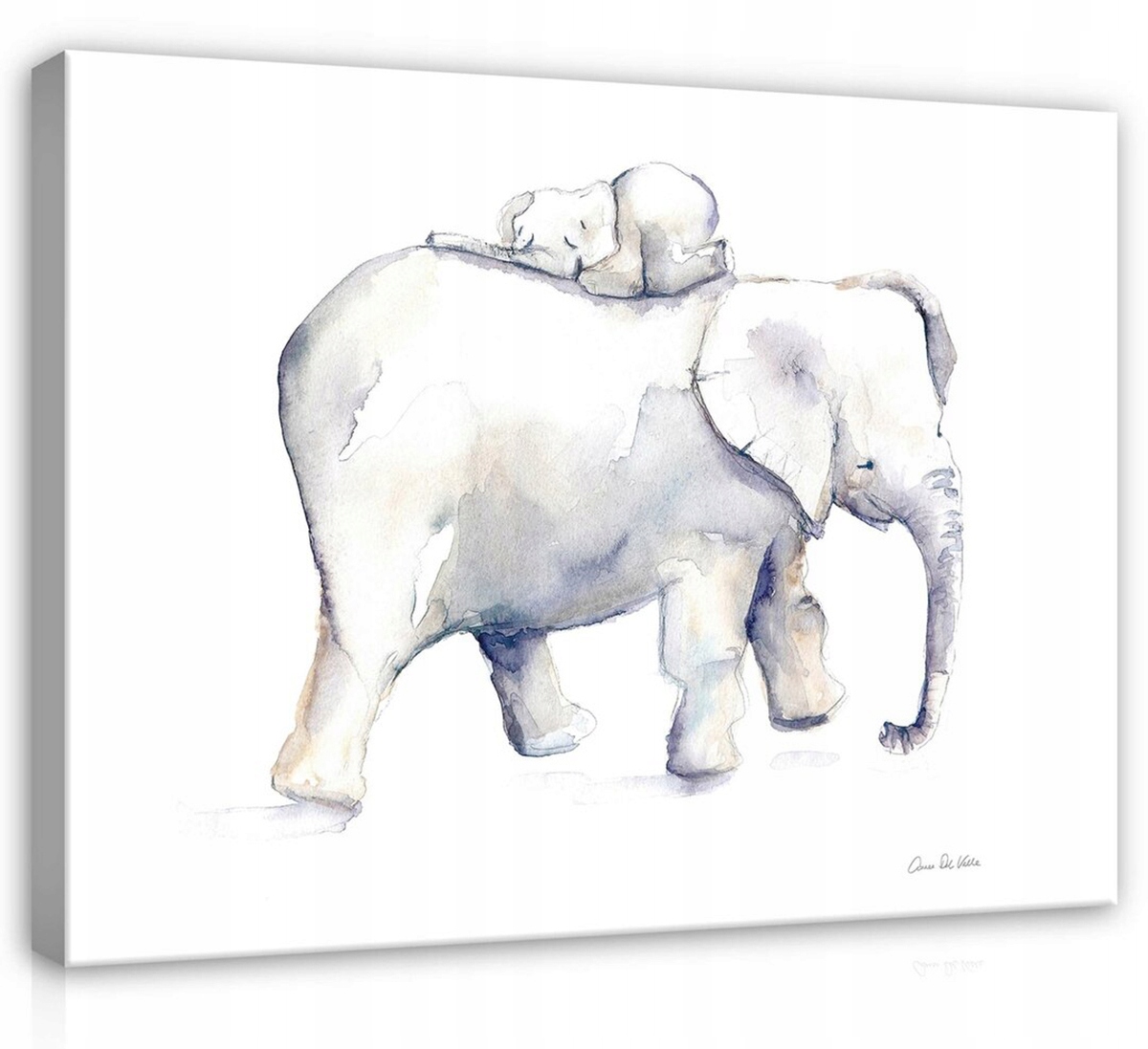 Obraz Na Plátně Canvas 100x75 Slon Sloni Slon Sen Rodina Akvarel